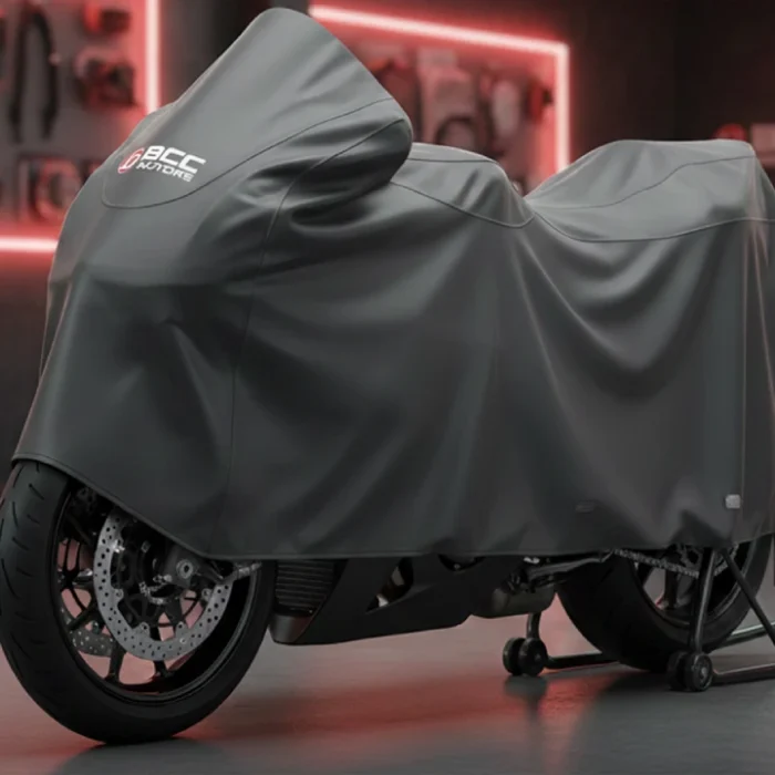 Siyah Su Geçirmez Dayanıklı Motosiklet Brandası (EN KALIN) Kumaş Ömürlük Kullanım